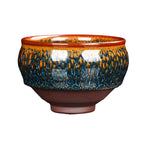 Blue Peacock Jianzhan Tenmoku Tea Cup
