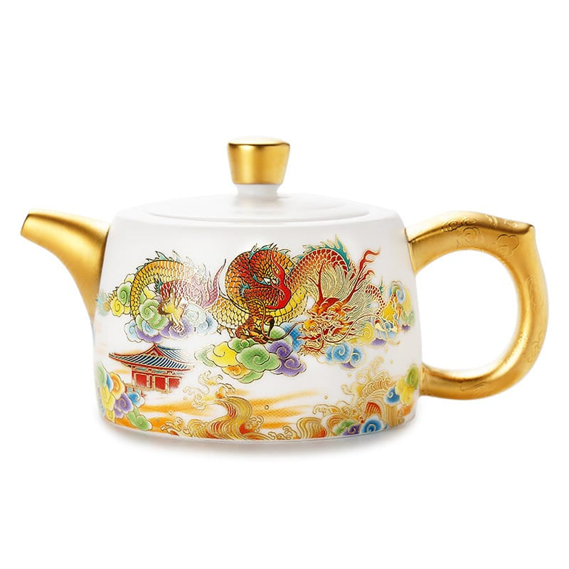 Golden Dragon Tenmoku Jian Zhan Teapot