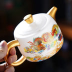 Golden Dragon Tenmoku Jian Zhan Teapot