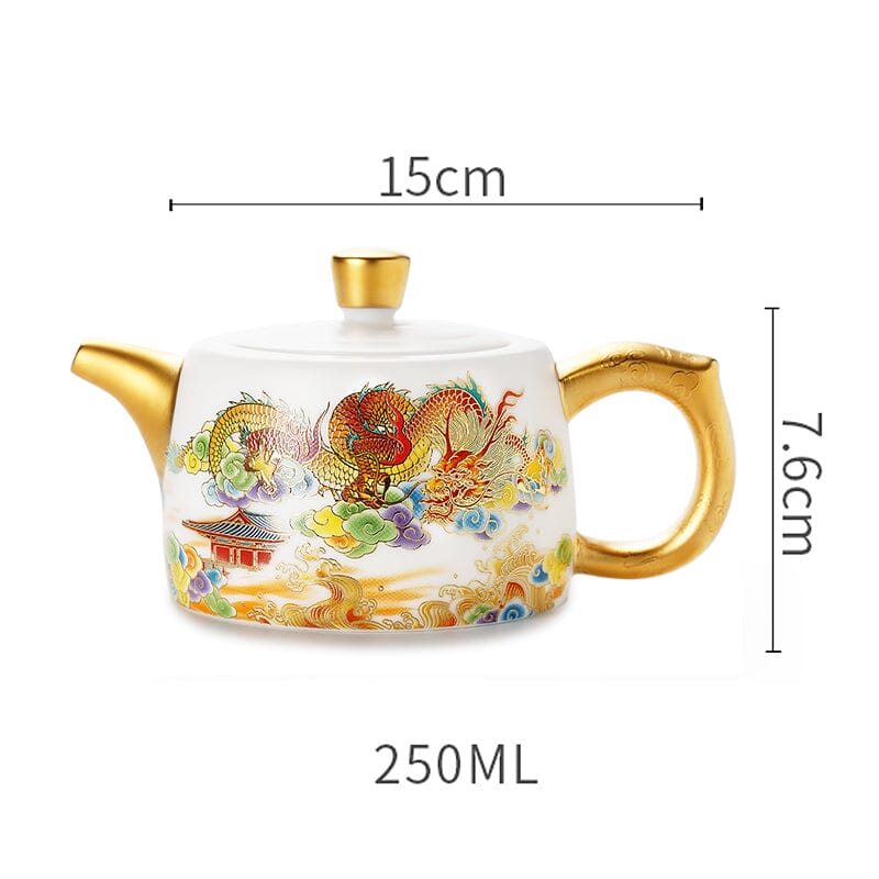 Golden Dragon Tenmoku Jian Zhan Teapot