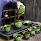 Matcha Green Tenmoku Jian Zhan Tea Set