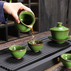 Matcha Green Tenmoku Jian Zhan Tea Set