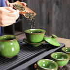 Matcha Green Tenmoku Jian Zhan Tea Set