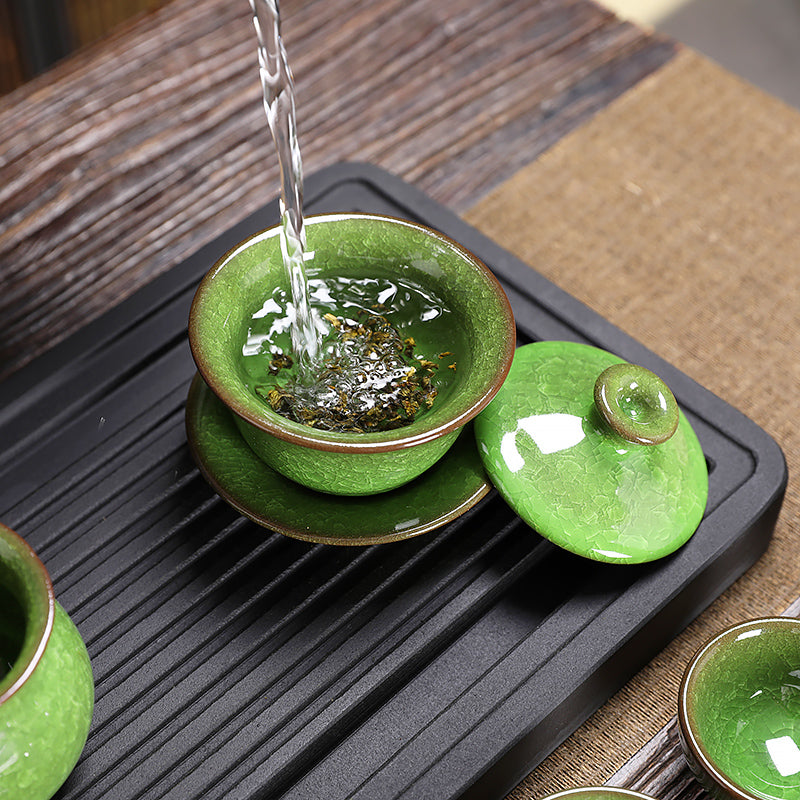 Matcha Green Tenmoku Jian Zhan Tea Set