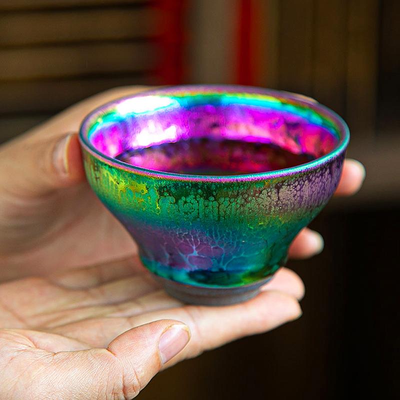 Rainbow Chawan Tenmoku Tea Bowl