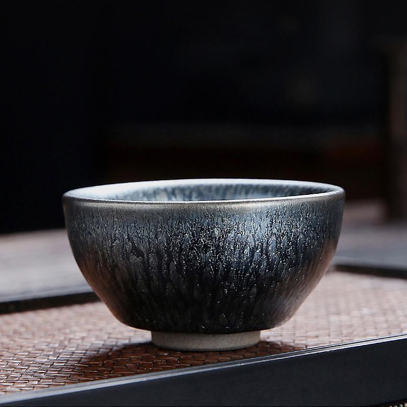 Flowery Tenmoku Jian Zhan Tea Set