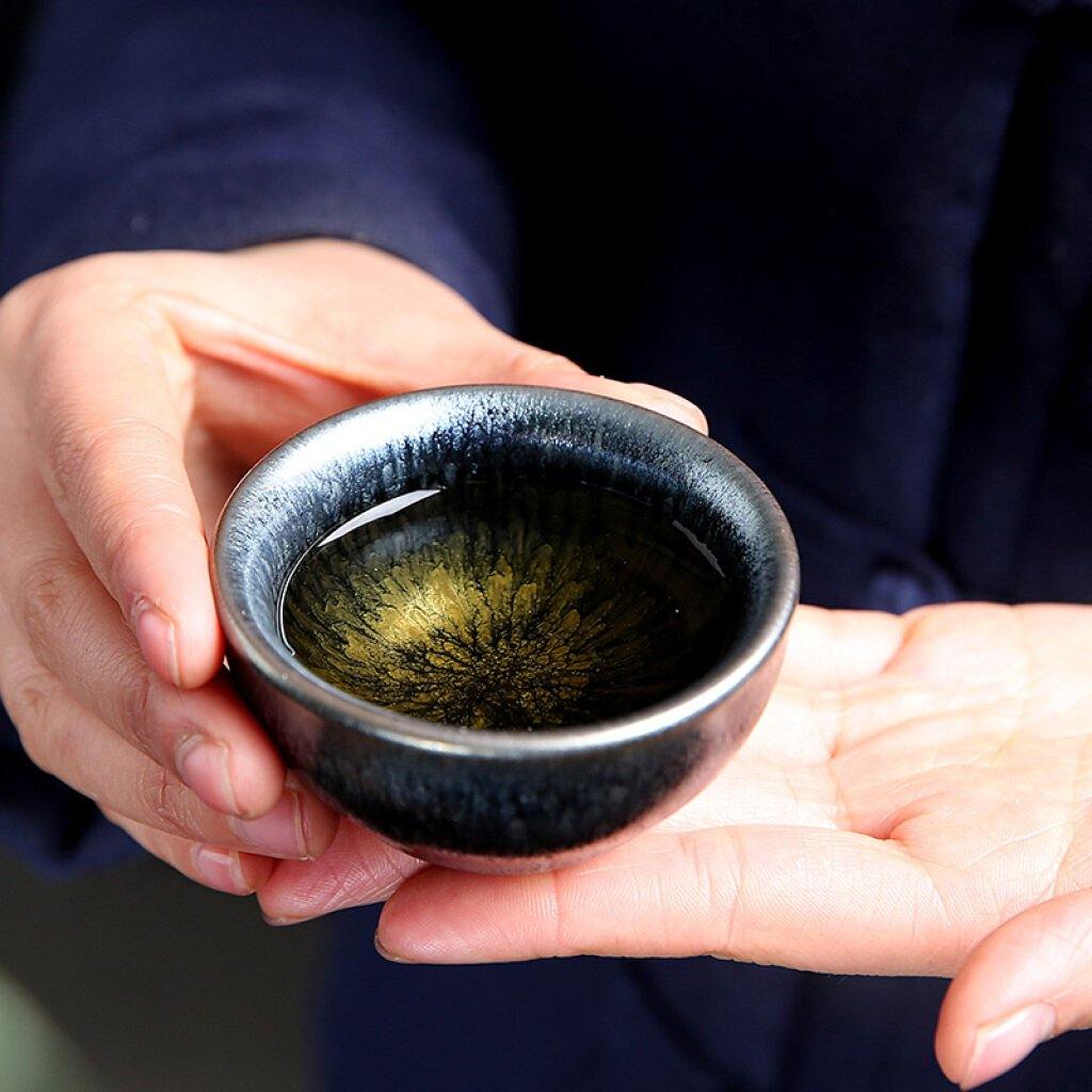 Flowery Tenmoku Jian Zhan Tea Set