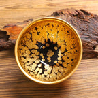 Gold Spot Jian Zhan Tenmoku Tea Cup
