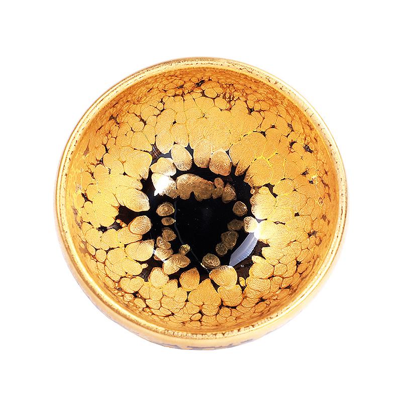 Gold Spot Jian Zhan Tenmoku Tea Cup