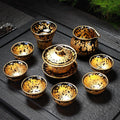 Gold Spots Tenmoku Jian Zhan Tea Set