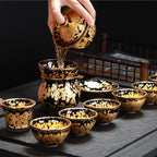 Gold Spots Tenmoku Jian Zhan Tea Set