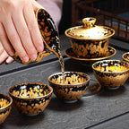 Gold Spots Tenmoku Jian Zhan Tea Set