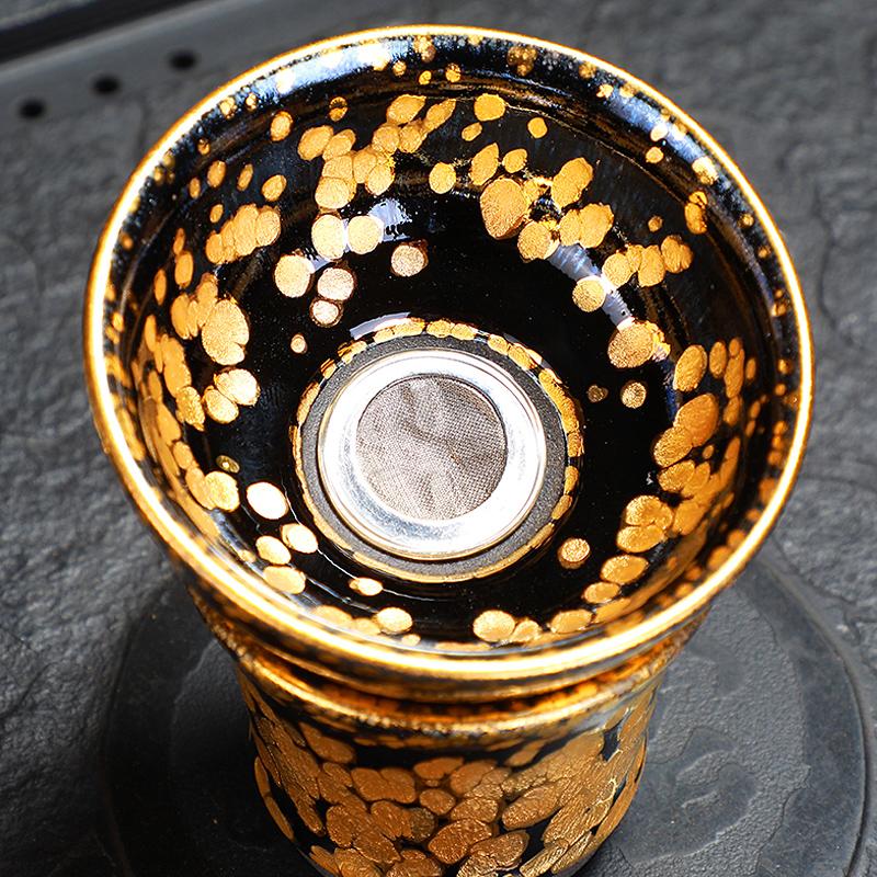 Gold Spots Tenmoku Jian Zhan Tea Set