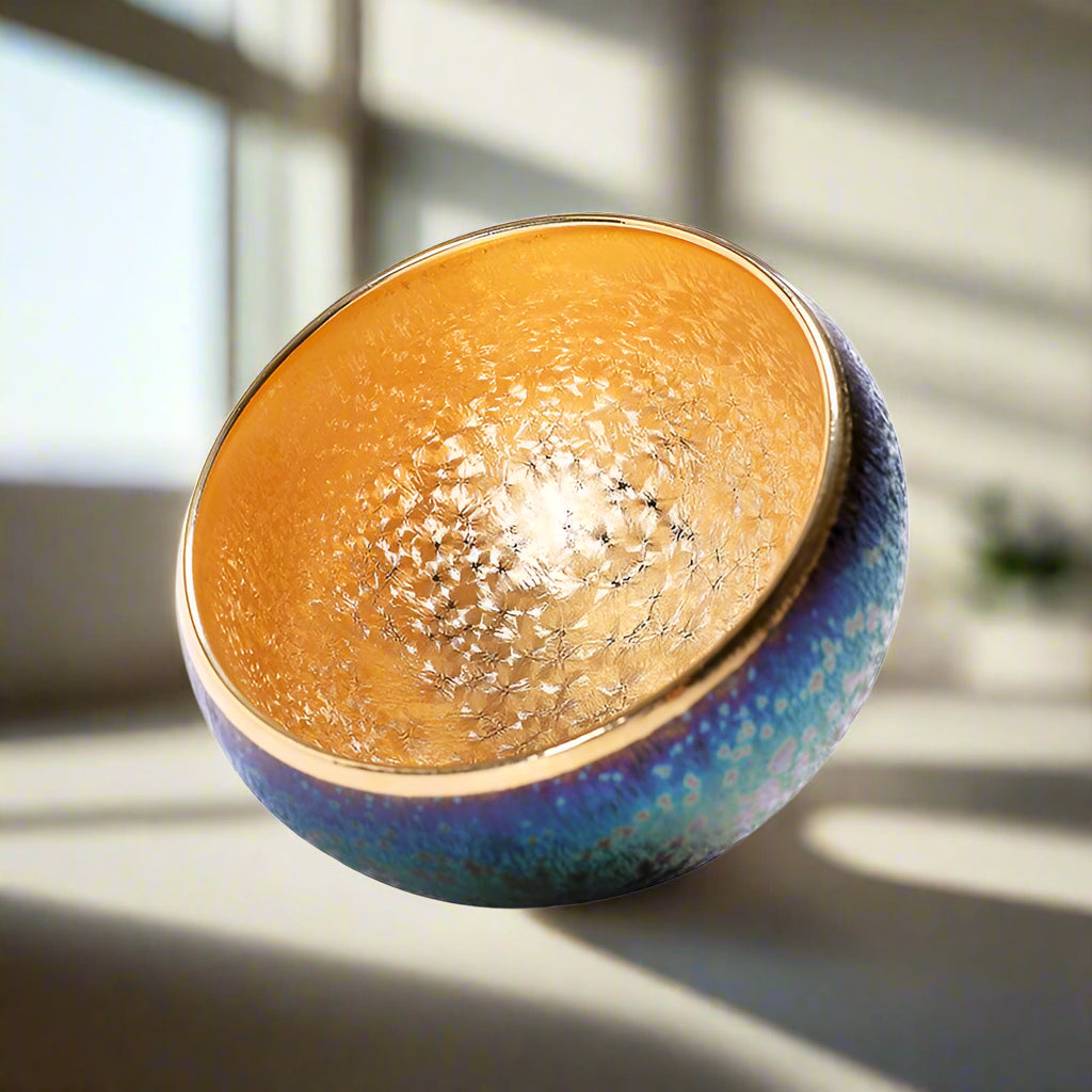 Golden Satori Jian Zhan Tenmoku Tea Cup