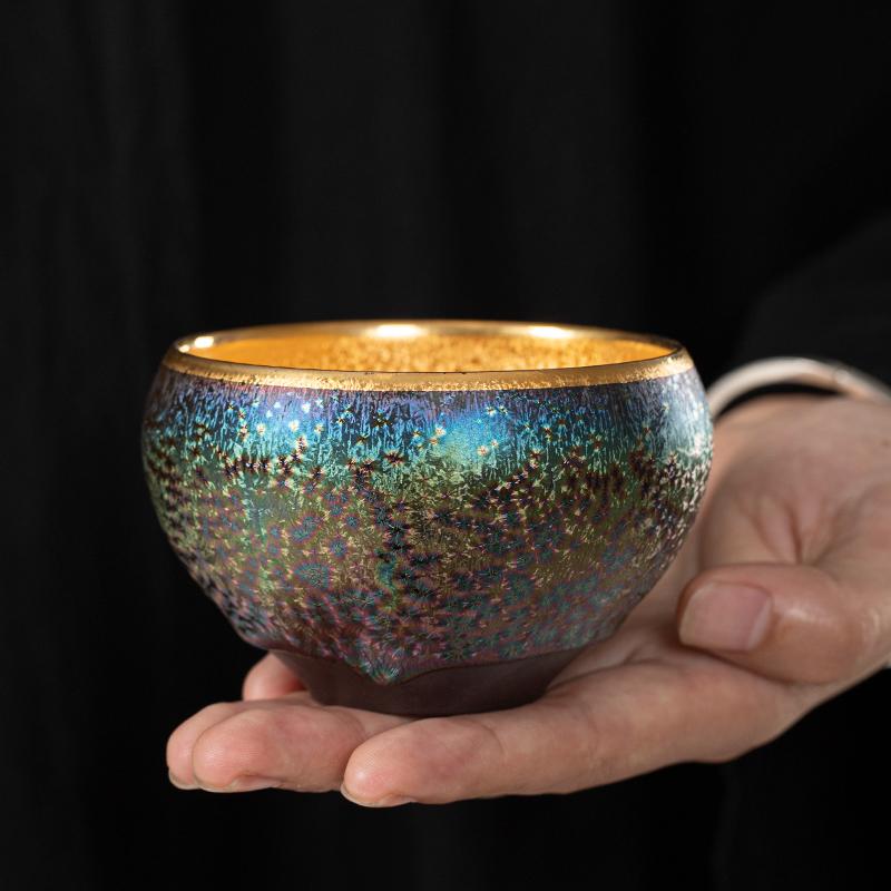 Golden Satori Jian Zhan Tenmoku Tea Cup