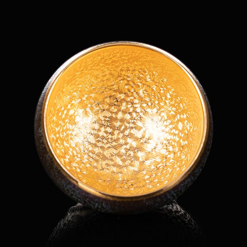Golden Satori Jian Zhan Tenmoku Tea Cup