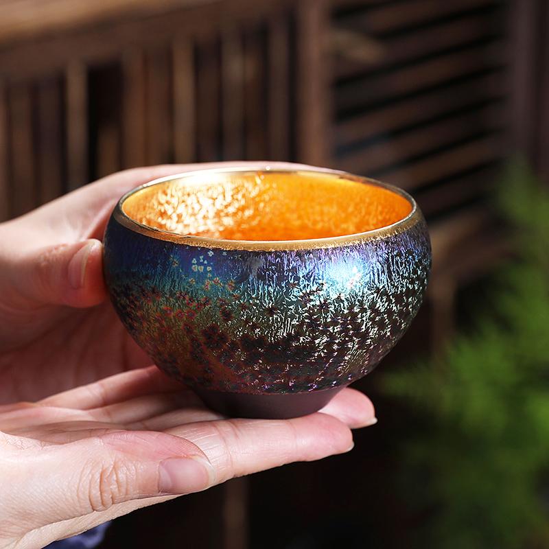 Golden Satori Jian Zhan Tenmoku Tea Cup