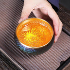 Golden Satori Jian Zhan Tenmoku Tea Cup