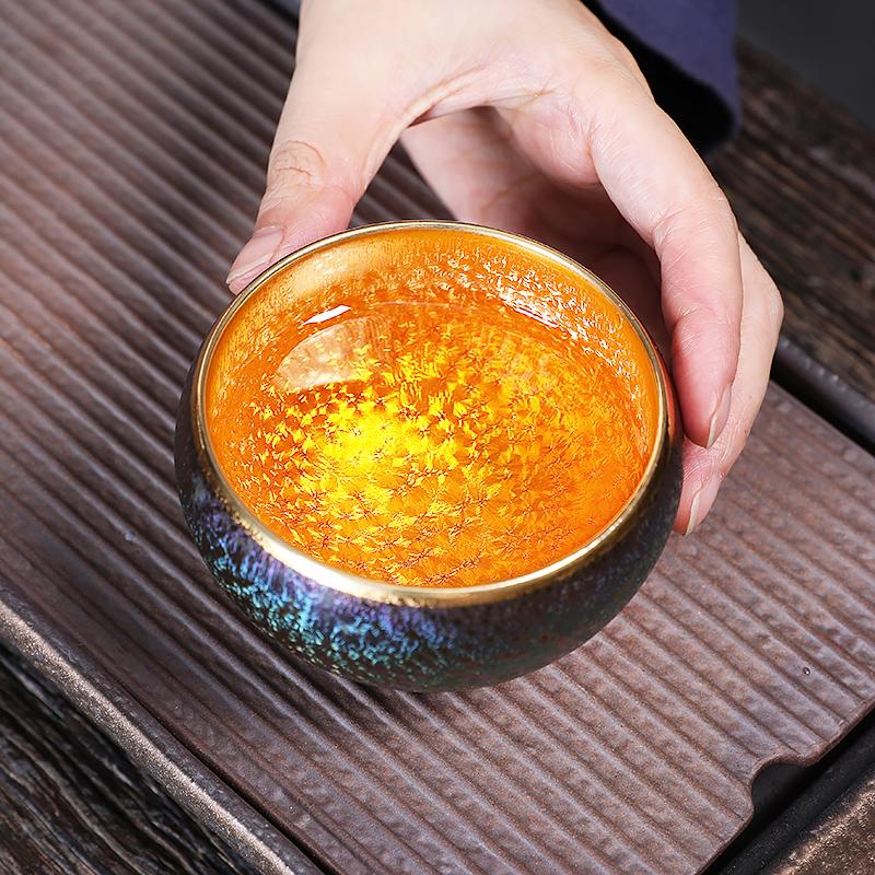Golden Satori Jian Zhan Tenmoku Tea Cup