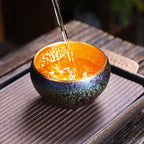 Golden Satori Jian Zhan Tenmoku Tea Cup