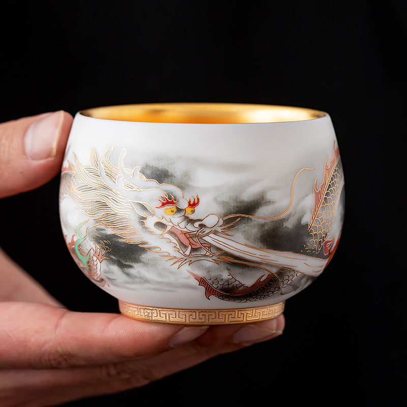 Azure Seraph Jian Zhan Tenmoku Tea Cup