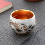 Azure Seraph Jian Zhan Tenmoku Tea Cup