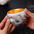 Azure Seraph Jian Zhan Tenmoku Tea Cup