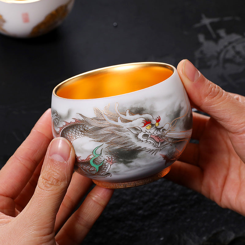 Azure Seraph Jian Zhan Tenmoku Tea Cup