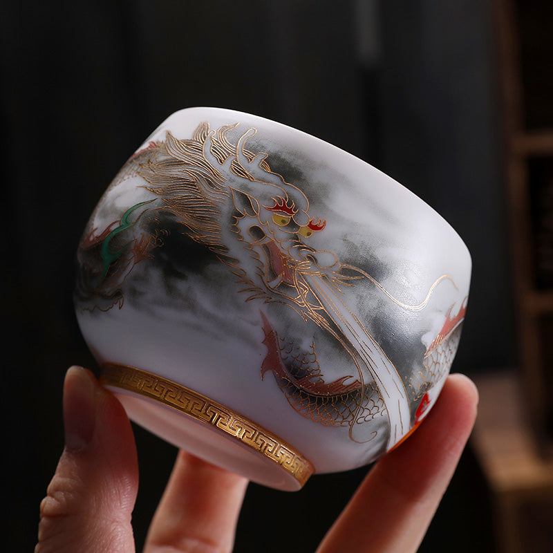 Azure Seraph Jian Zhan Tenmoku Tea Cup