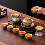Golden Tenmoku Jian Zhan Tea Set