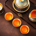 Golden Tenmoku Jian Zhan Tea Set