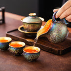 Golden Tenmoku Jian Zhan Tea Set