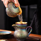 Golden Tenmoku Jian Zhan Tea Set