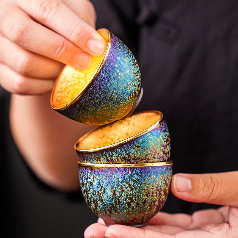 Golden Tenmoku Jian Zhan Tea Set