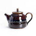 Blue Peacock Tenmoku Teapot