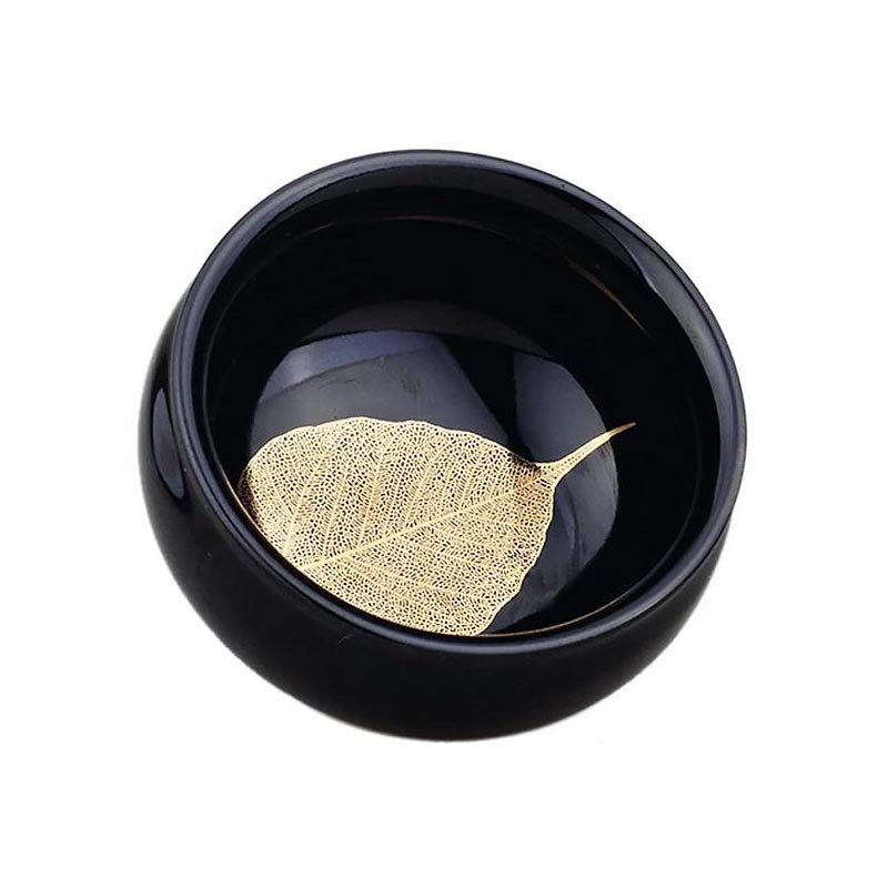 Inkwell Leaf Jian Zhan Tenmoku Tea Cup