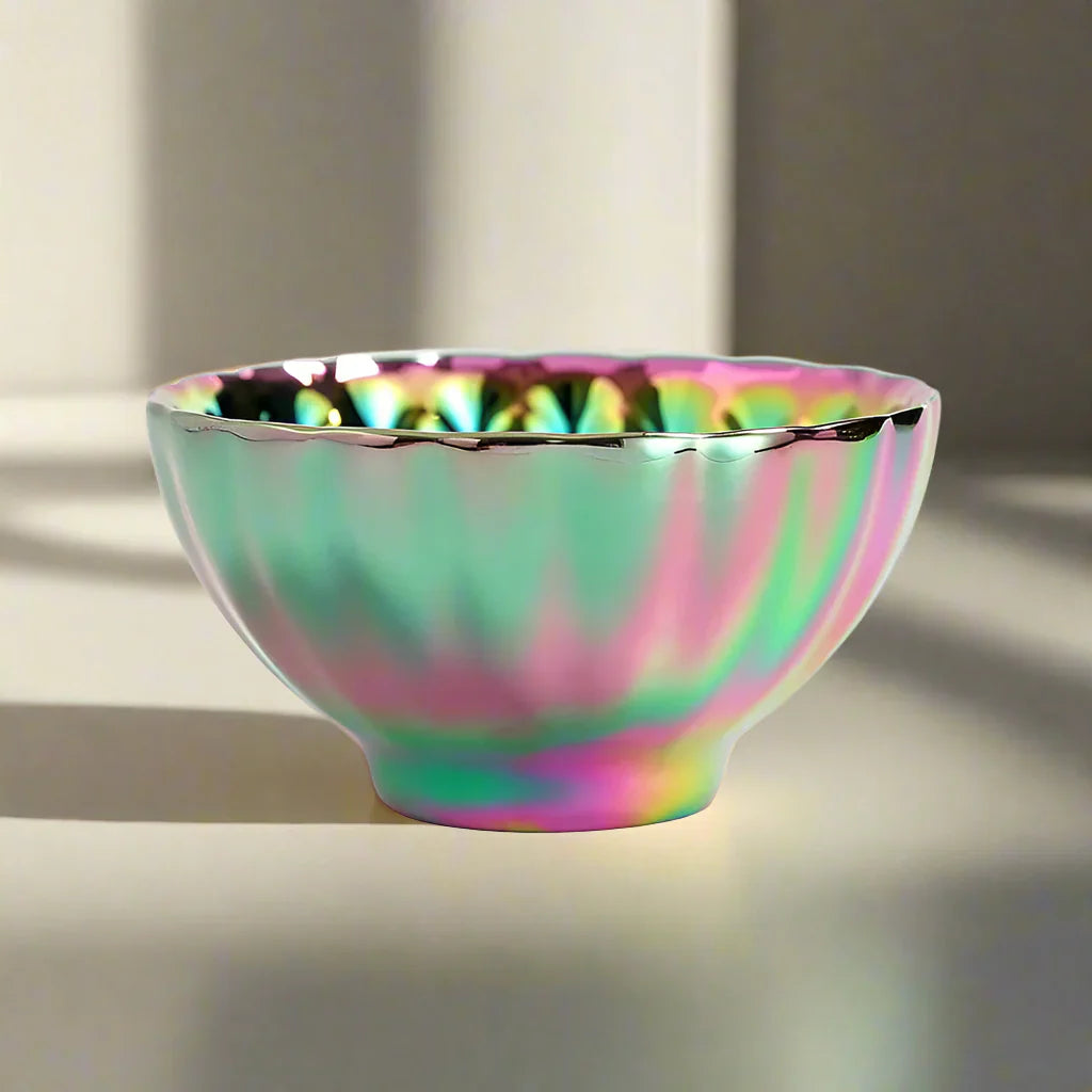 Peacock Tail Golden Jian Zhan Tenmoku Tea Cup