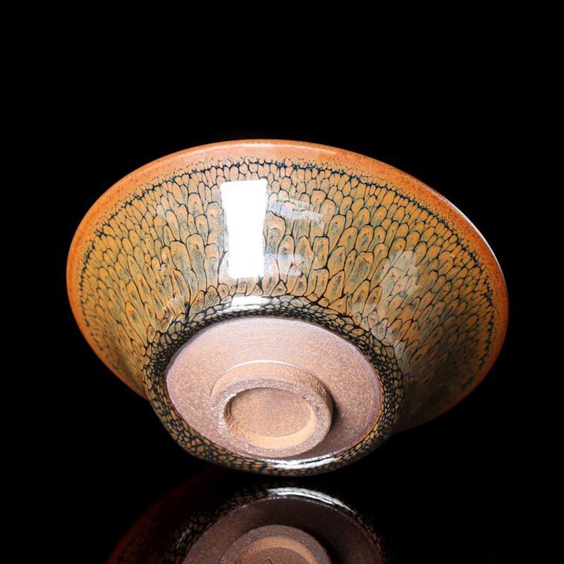 Honeycomb Jian Zhan Tenmoku Tea Cup / Chawan Bowl