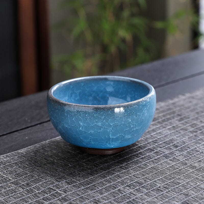 Sky Blue Jian Zhan Tenmoku Tea Cup