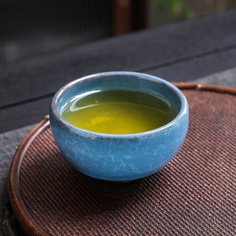 Sky Blue Jian Zhan Tenmoku Tea Cup