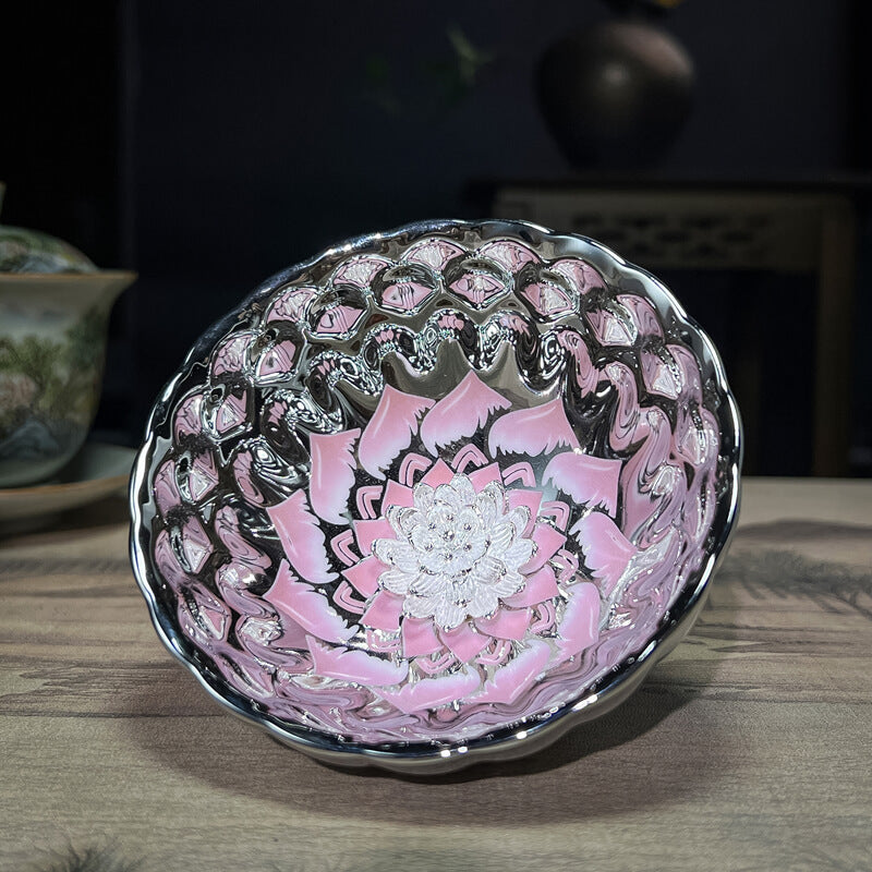 Lotus Tenmoku Jian Zhan Tea Cup