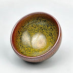 Matcha Green Jian Zhan Tenmoku Tea Cup Flat