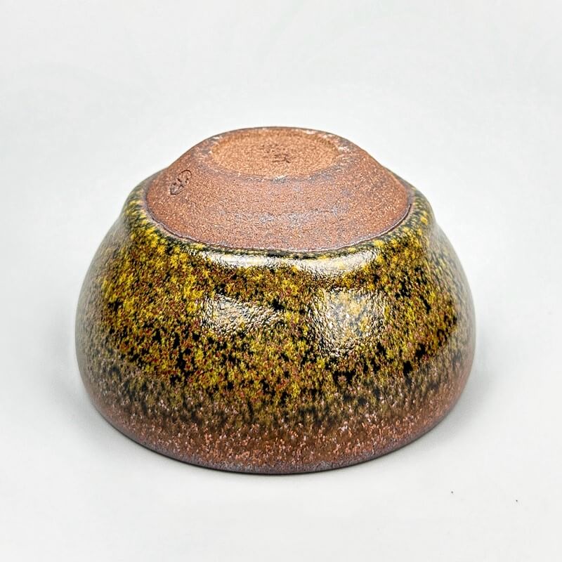 Matcha Green Jian Zhan Tenmoku Tea Cup Flat