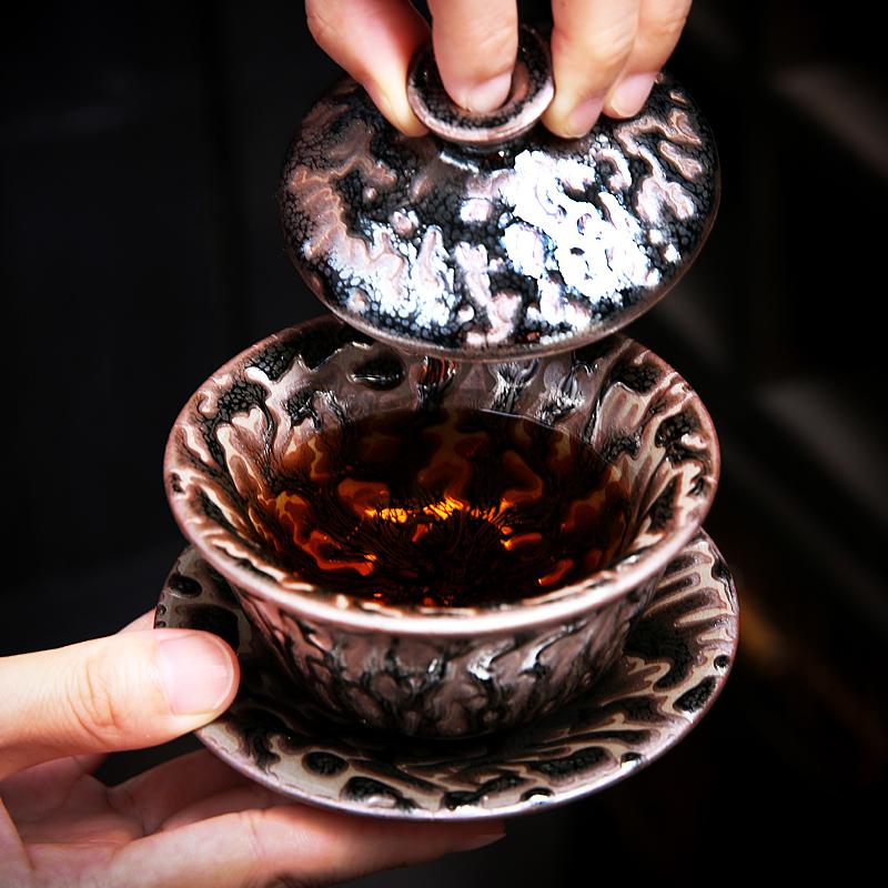 Volcano Tenmoku Jian Zhan Tea Set
