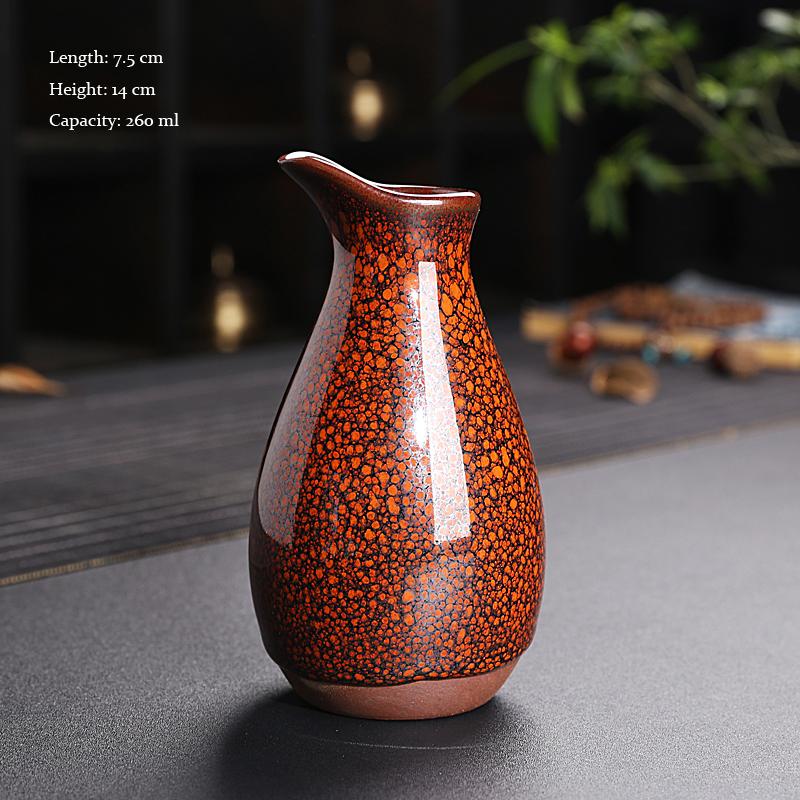 orange glazed sake set