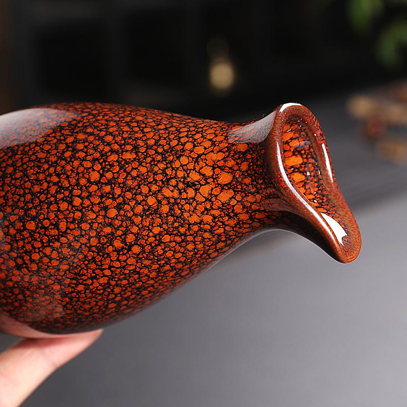 orange glazed sake set