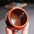 orange glazed sake set