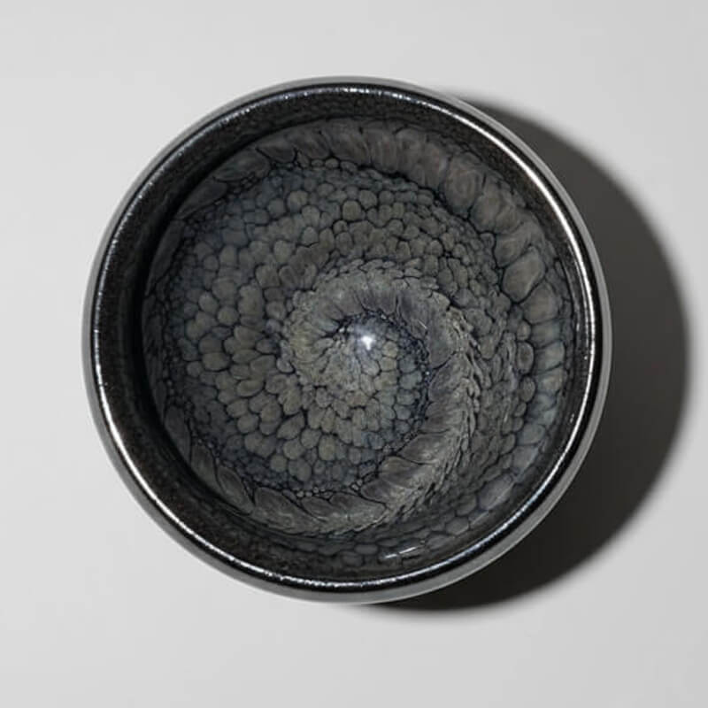 Partridge Jianzhan Tenmoku Glaze Chawan Tea Bowl