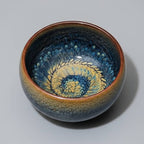 Partridge Jianzhan Tenmoku Glaze Pottery Tea Bowl