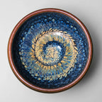 Partridge Jianzhan Tenmoku Glaze Pottery Tea Bowl